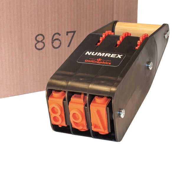 25 mm 3-bands Numrex gummibandstämpel