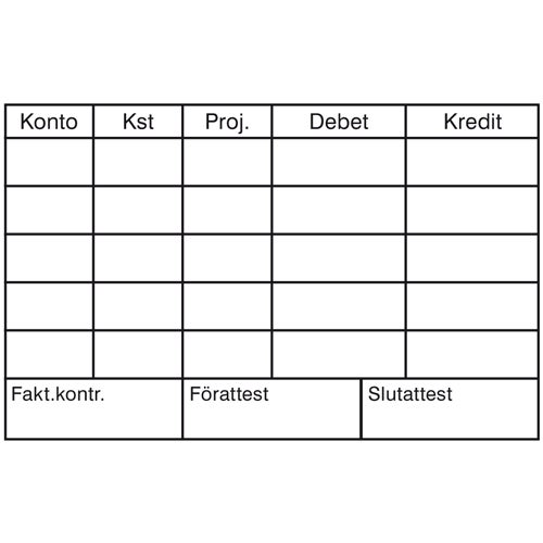 Konteringsstämpel 78x49 mm – EOS UG 7, Svart (Svenskt Arkiv)