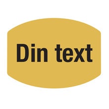 Plastskylt Classic Variabel – 75x56 mm, Guld/Svart text