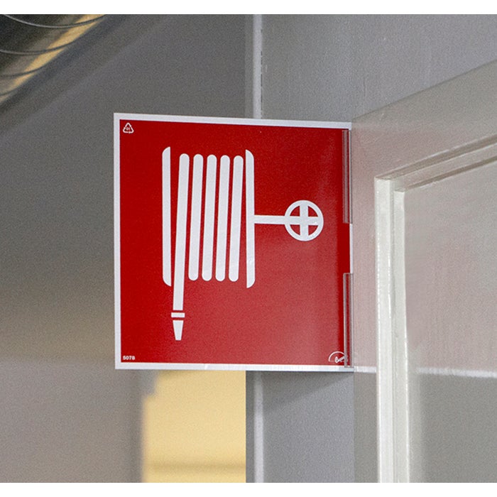 Flaggskylt Handbrandsläckare 200x200 mm – Plast