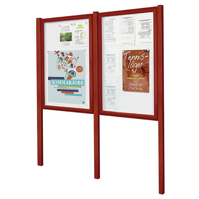 Informationstavla 1200x750 mm – Tradition 2-dörr, Plexichoc, svart