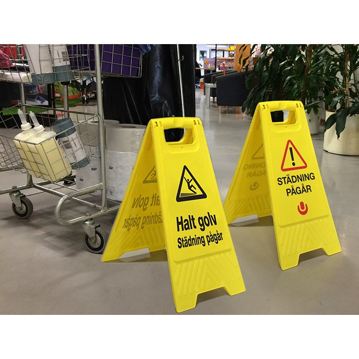 Golvskylt Varning Halt Golv