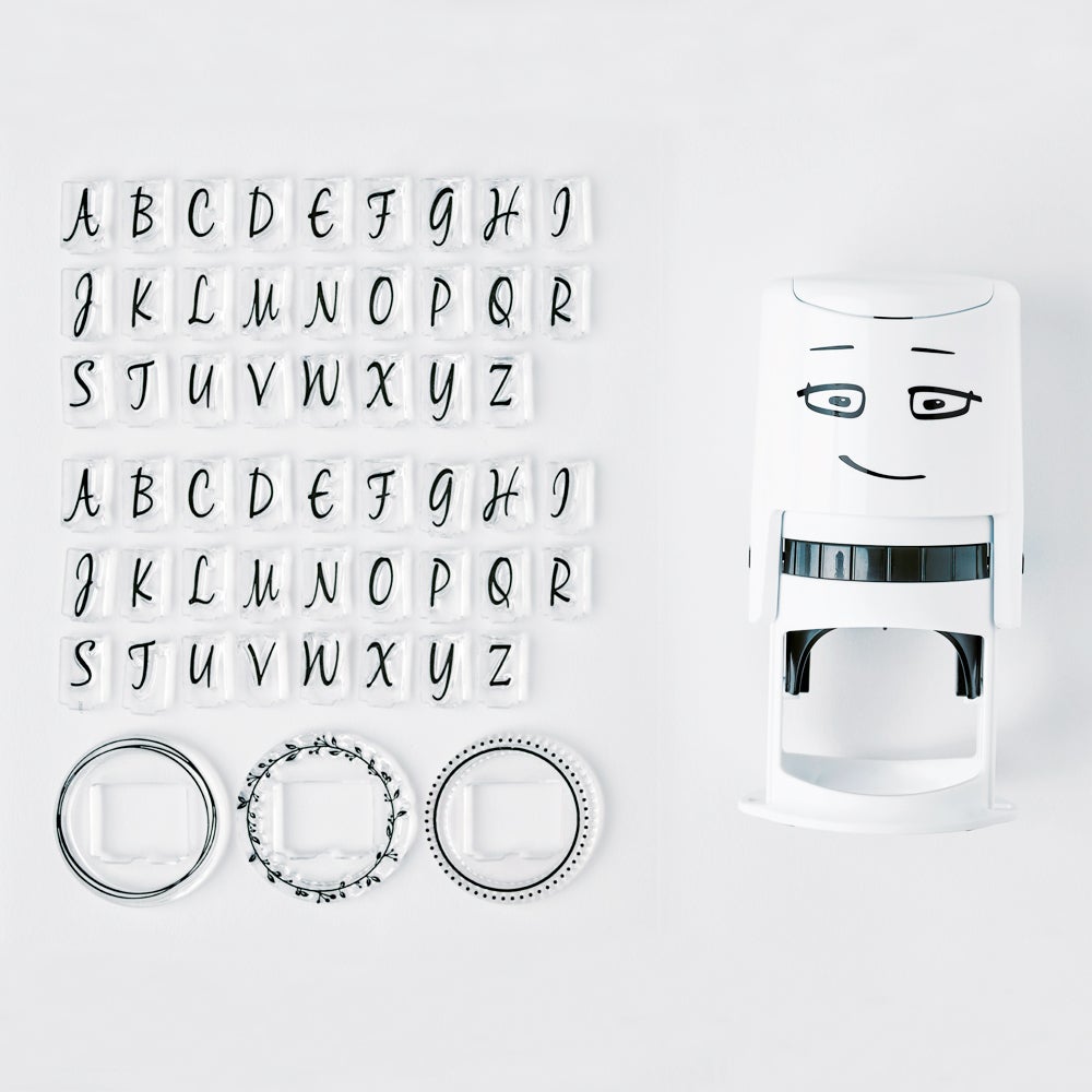 Bröllop svart, inkl. 52 bokst. 3 Monogram