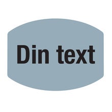 Plastskylt Classic Variabel – 75x56 mm, Silver/Svart text