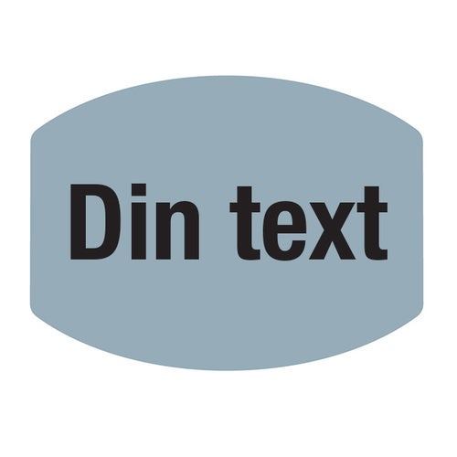 Plastskylt Classic Variabel – 75x56 mm, Silver/Svart text