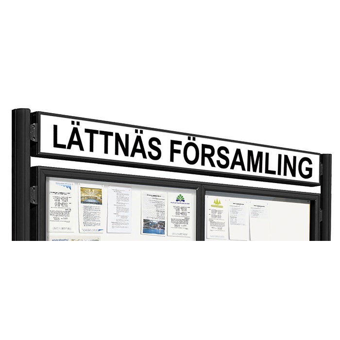 Informationstavla 1000x1350 mm – Plexichoc, svart