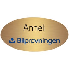 Graverad 2-Färgs metall Mässing Oval Namnbricka