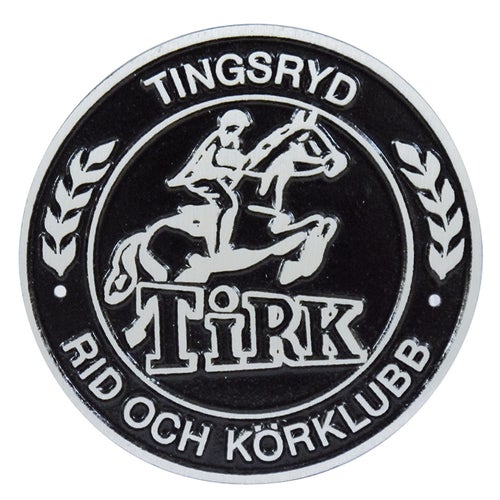 Gjuten målad aluminiumskylt