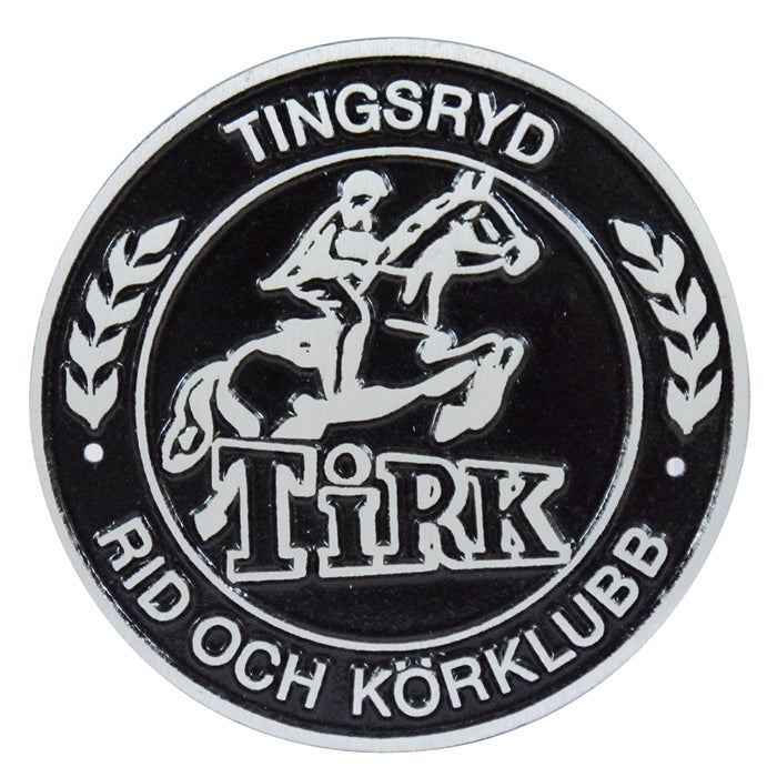 Gjuten målad aluminiumskylt