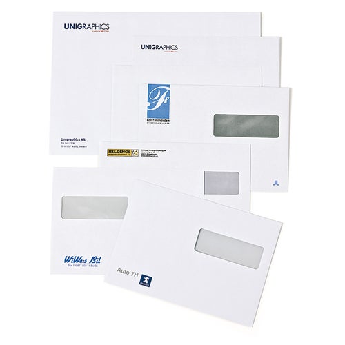 Kuvert med 1-4 färgstryck