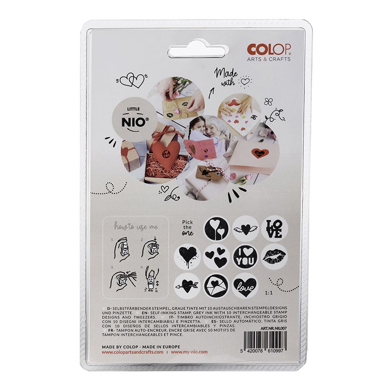 10 Kärleksmotiv, svart, Colop A & C Little NIO