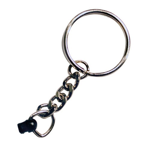 Kedja med nyckelring och ögla, monterad i Printerstämpel