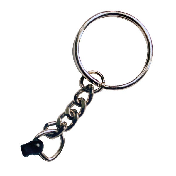 Kedja med nyckelring och ögla, monterad i Printerstämpel