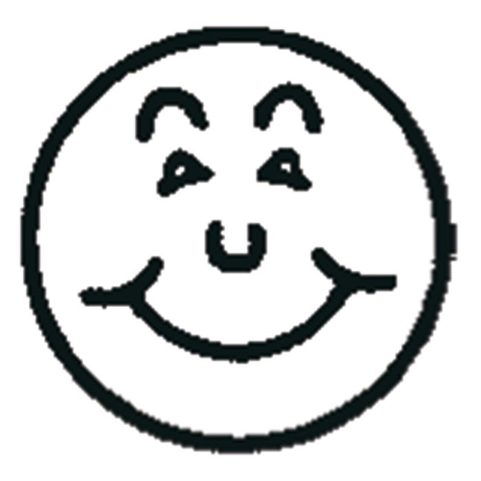 Kontrollstämpel Ø12 mm "Glad Gubbe" – Colop Printer, Svart