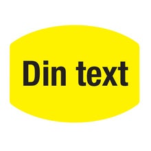 Plastskylt Classic Variabel – 75x56 mm, Gul/Svart text