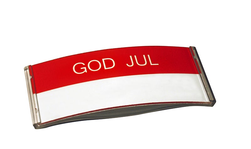 Namnbricka Atlantis "God Jul" utan logo