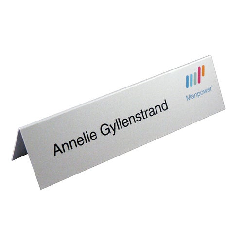 Bordsskylt 150x40 mm – Plan, Aluminium