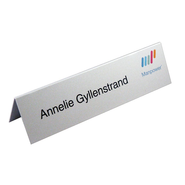 Bordsskylt 150x40 mm – Plan, Aluminium