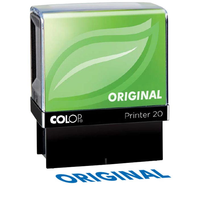 Standardstämpel "Original" 35x6 mm – Colop Printer Green Line 20/L, Blå