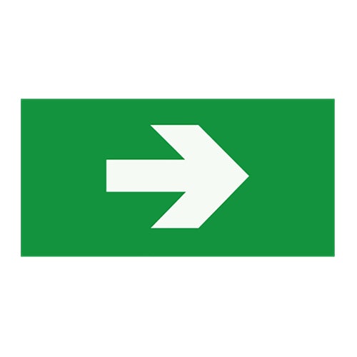 Påbudsskylt Hjärtstartare tilläggsskylt pil 170x90 mm