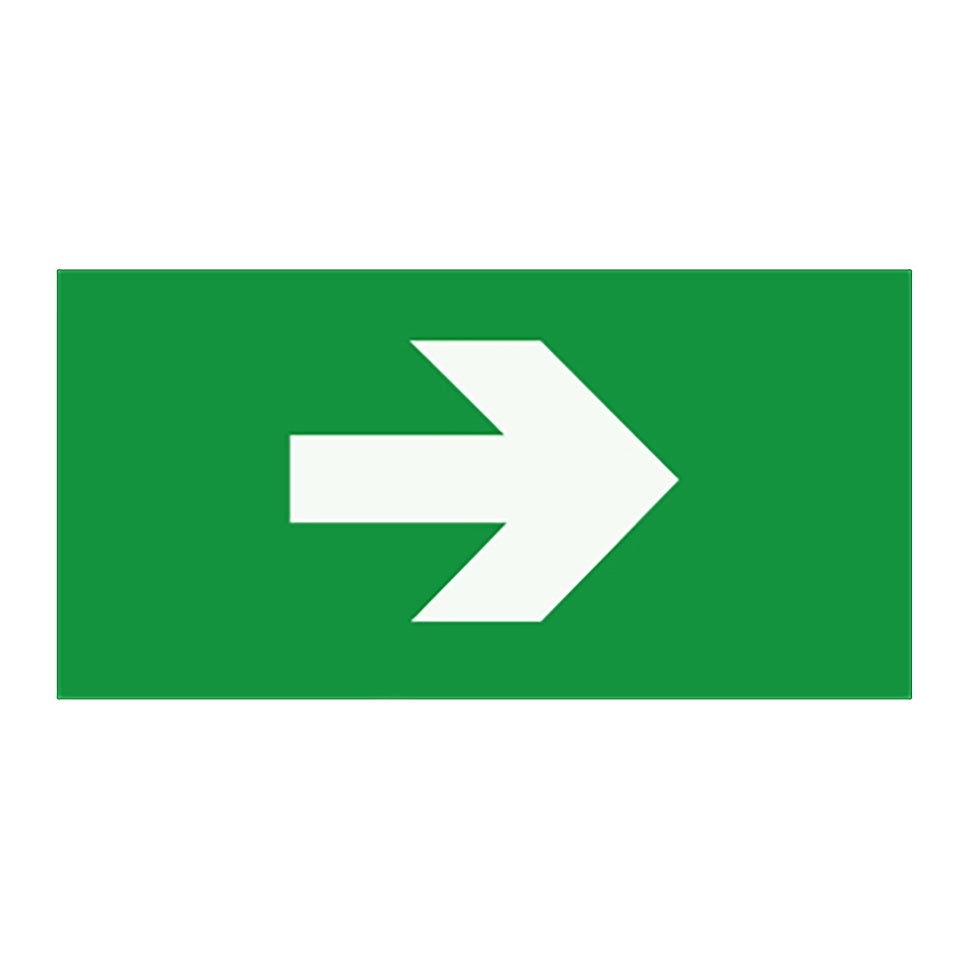 Påbudsskylt Hjärtstartare tilläggsskylt pil 170x90 mm