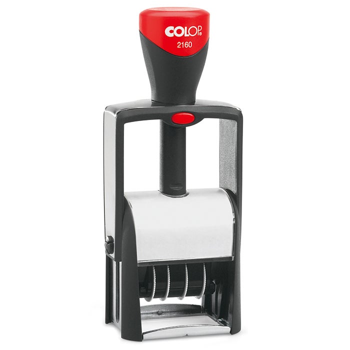 Datumstämpel 41x24 mm – Colop S2160 Stativ, Blå