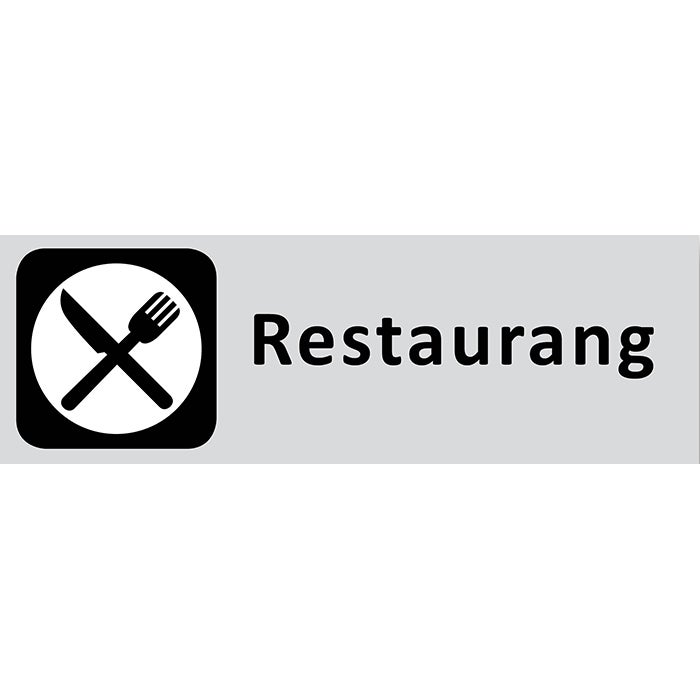 Informationsskylt Restaurang 225x80 mm