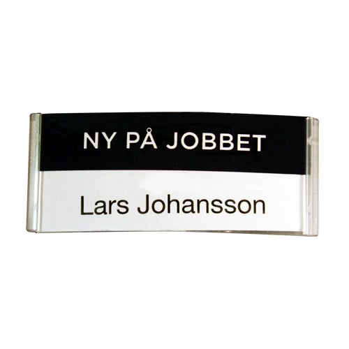 Namnbricka Atlantis svart - NY PÅ JOBBET