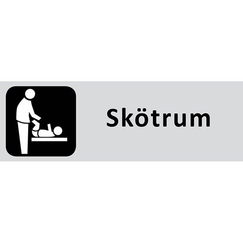 Informationsskylt Skötrum 225x80 mm