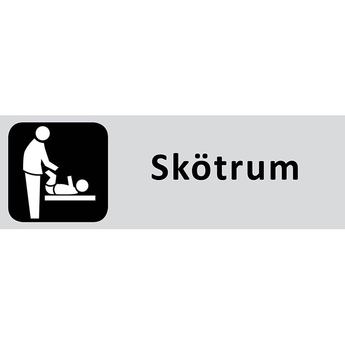 Informationsskylt Skötrum 225x80 mm