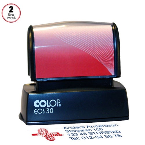 Stämpel 51x18 mm – Colop EOS 30, 2-färgad