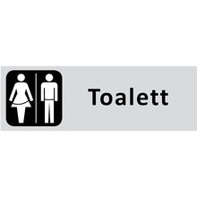 Informationsskylt Toalett Dam/Herr 225x80 mm