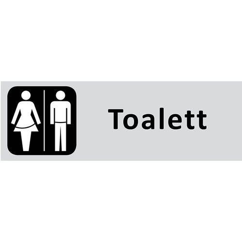 Informationsskylt Toalett Dam/Herr 225x80 mm