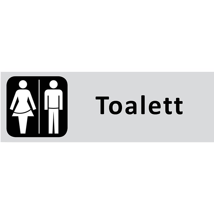 Informationsskylt Toalett Dam/Herr 225x80 mm