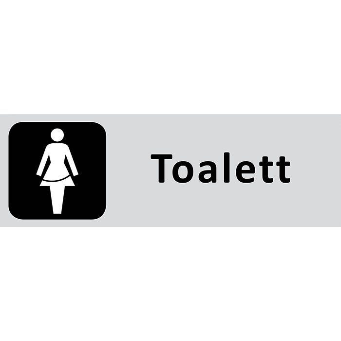 Informationsskylt Toalett Dam 225x80 mm