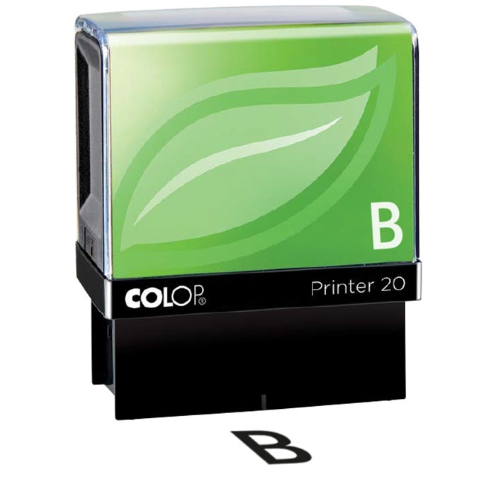 Standardstämpel "B" 8x12 mm – Colop Printer Green Line 20/L, Svart