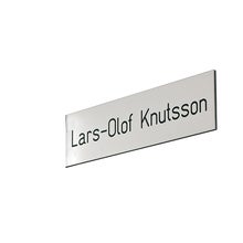 Flaggskylt 213x50 mm – Plan, Silver Plast Utan hållare