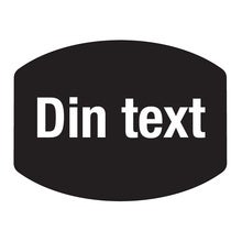 Plastskylt Classic Variabel – 75x56 mm, Svart/Vit text