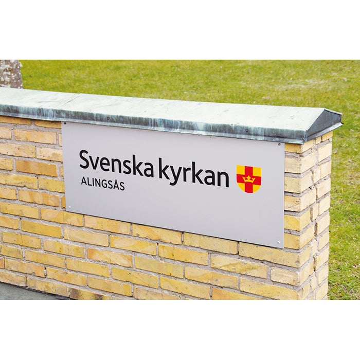 Aluminiumskylt 600x400 mm – Konvex, Slät, 1–3 färger