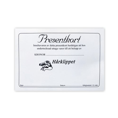 A6 Presentkort 4+0 Gultonat papper 300g/m²