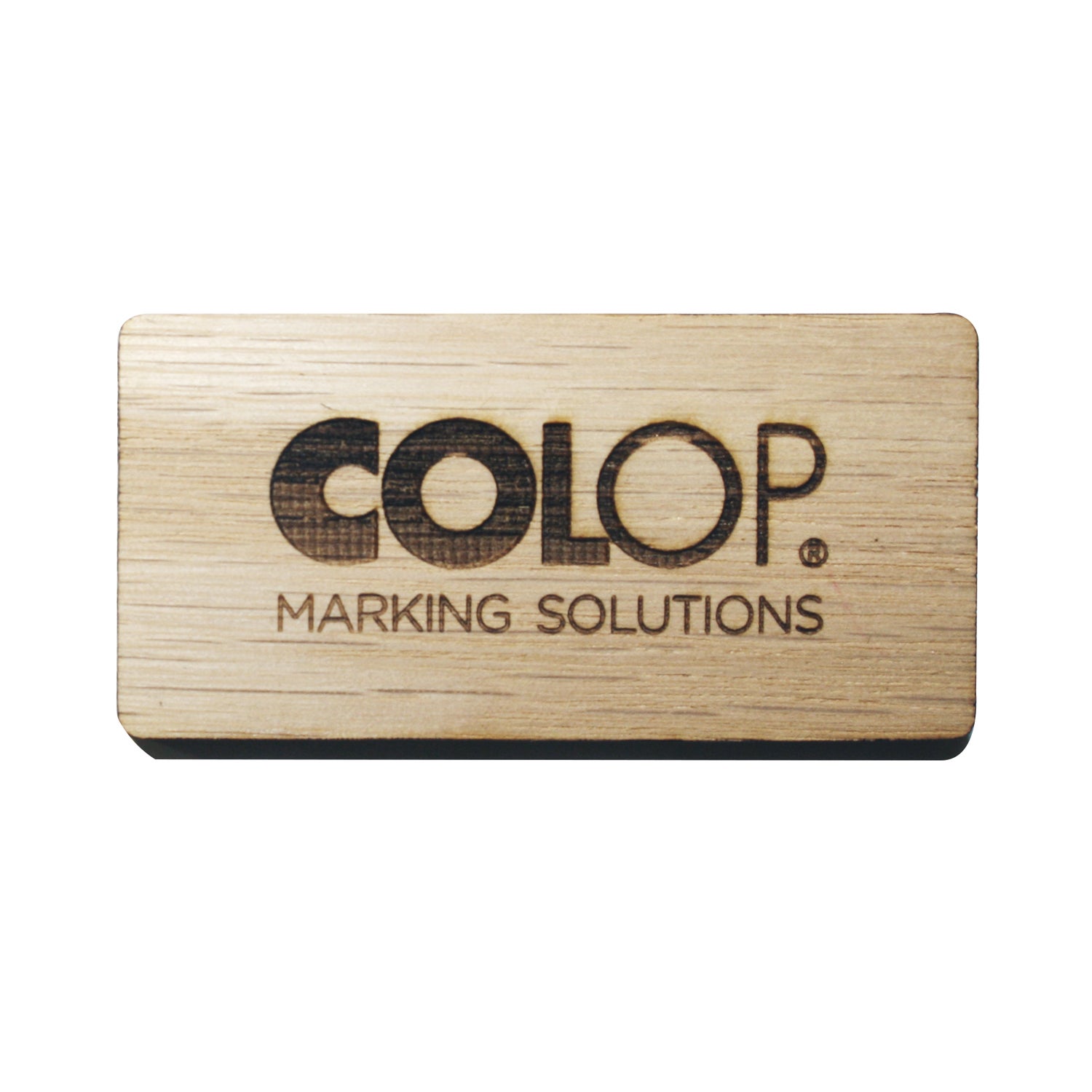 Namnbricka lasergraverad Trä, 60x30 mm, Röd Ceder