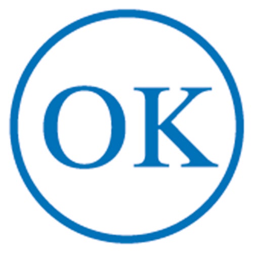 Kontrollstämpel Ø12 mm "Ok" – Colop Printer, Blå