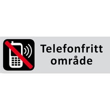 Informationsskylt Telefonfritt Område 225x80 mm