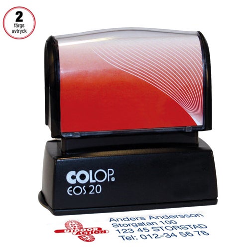 Stämpel 38x14 mm – Colop EOS 20, 2-färgad