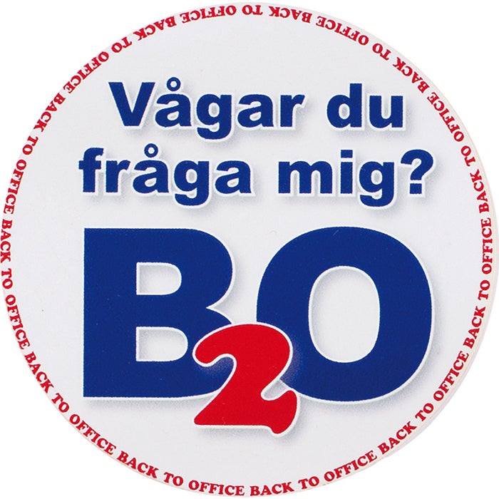 Special plast Vit - 4-färg Namnbricka