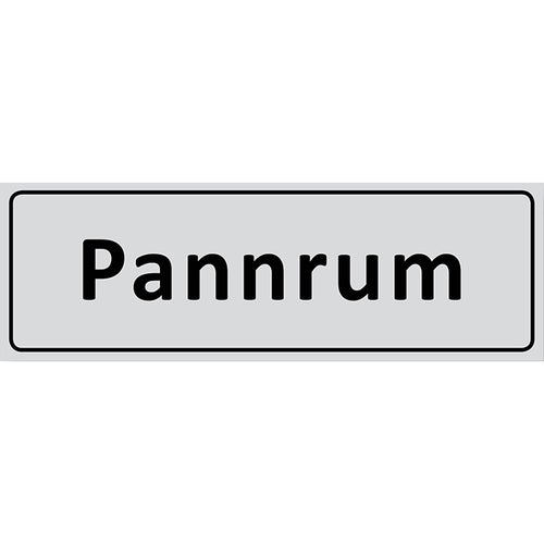 Informationsskylt Pannrum 225x80 mm