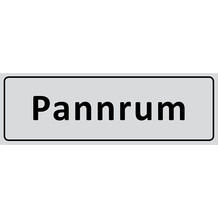 Informationsskylt Pannrum 225x80 mm
