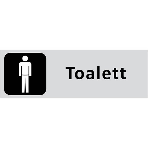Informationsskylt Toalett Herr 225x80 mm