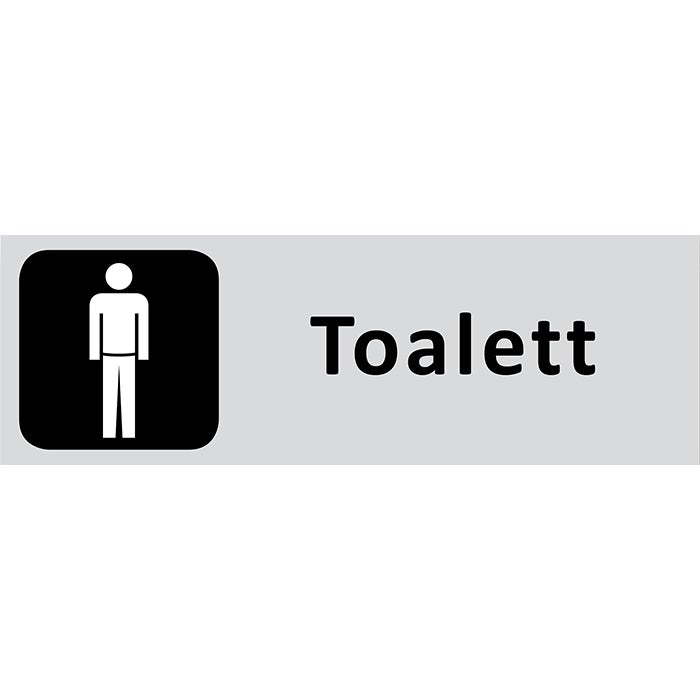 Informationsskylt Toalett Herr 225x80 mm