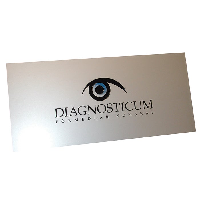 Tryckt Aluminiumskylt natureloxerad A5 1,5 mm